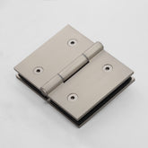 FORGE SHOWER HINGE GLASS TO GLASS BIFOLD 10mm glass - Brushed Nickel